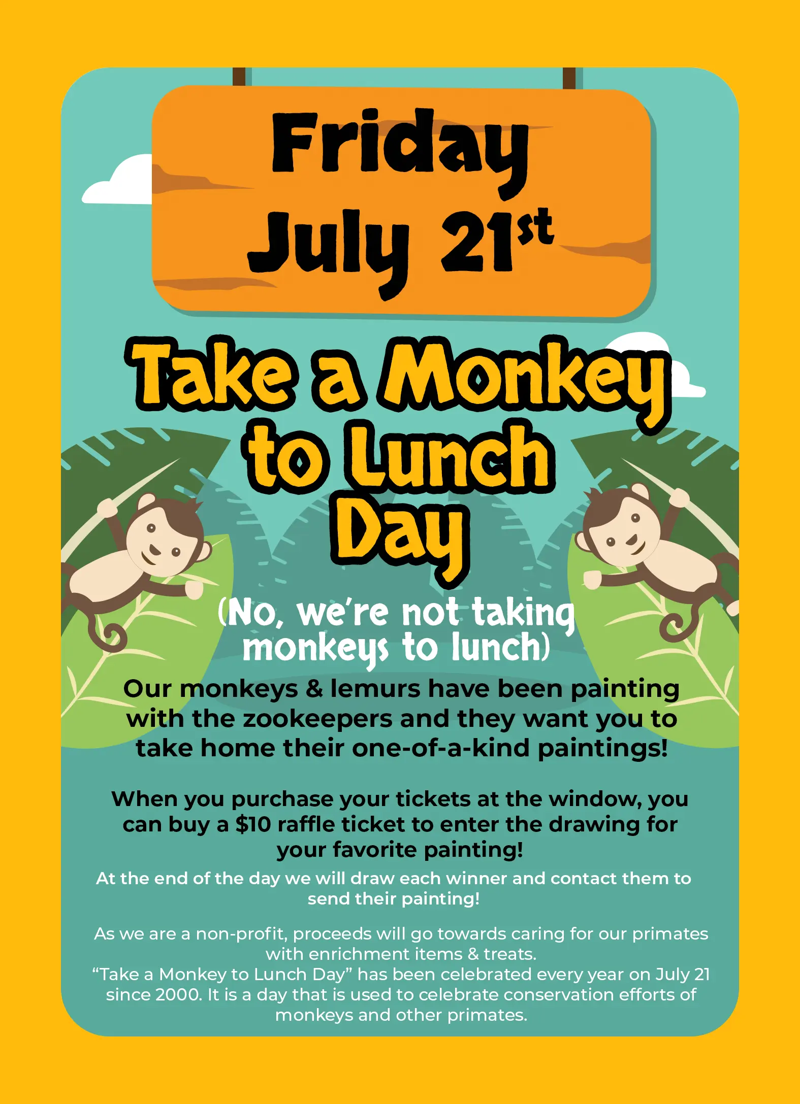 Take a Monkey to lunch day